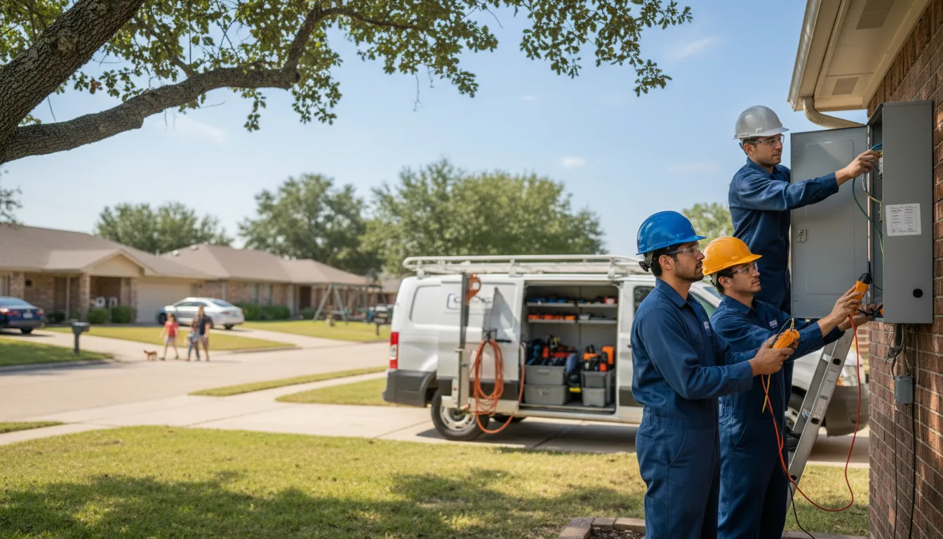 Certified electrician providing emergency electrical services in Whitt, TX